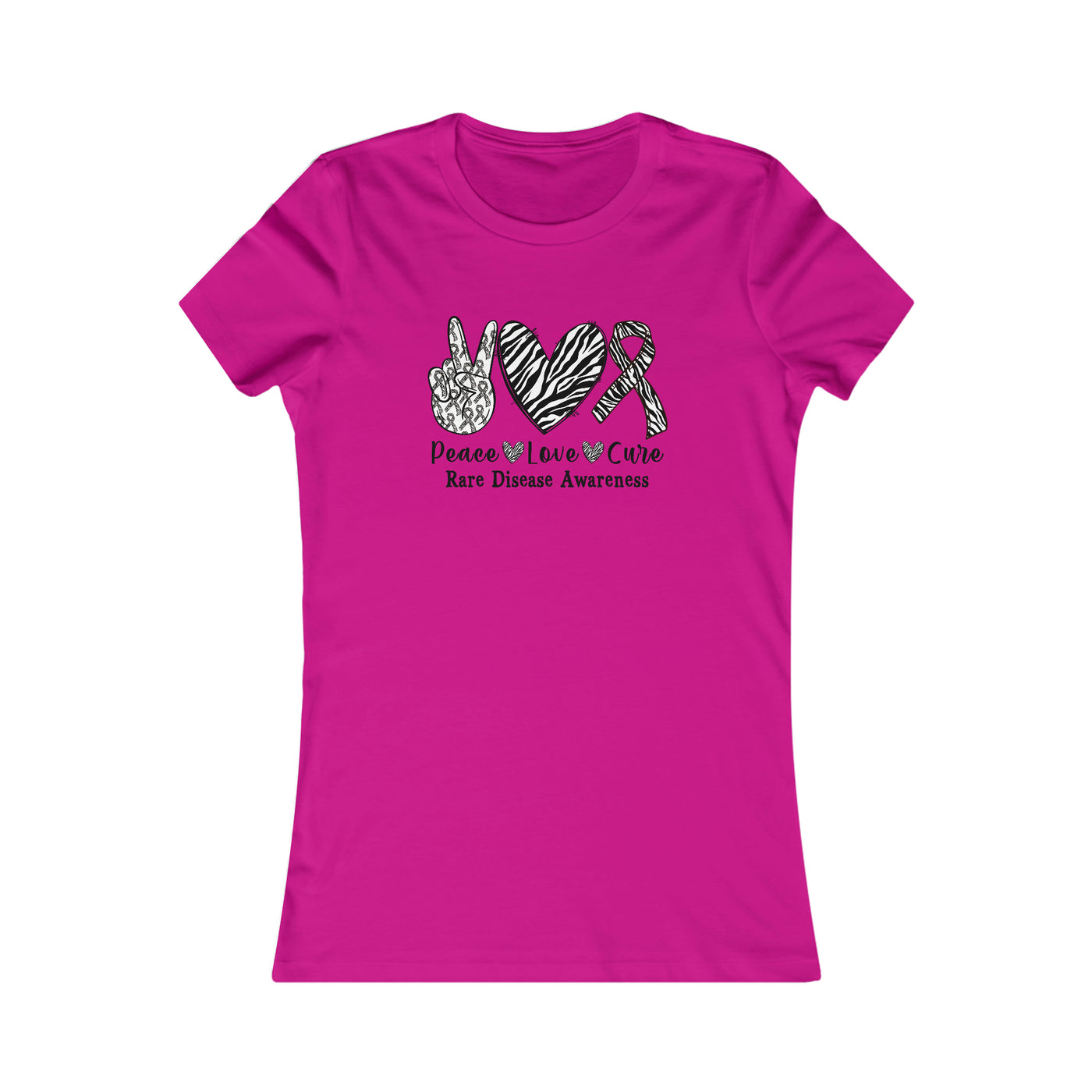 Peace Love Rare Disease Awareness Women's Favorite Tee