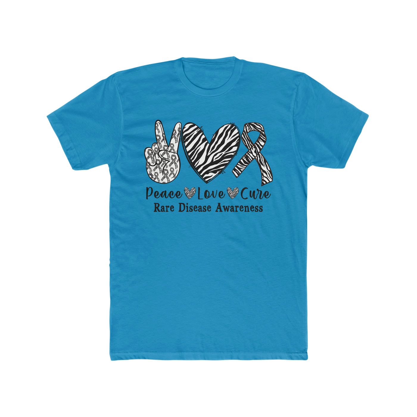 Peace, Love,  Rare Disease Cotton Crew Tee - Next Level