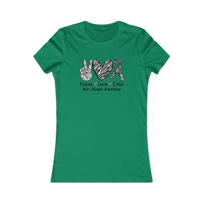 Peace Love Rare Disease Awareness Women's Favorite Tee