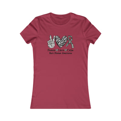 Peace Love Rare Disease Awareness Women's Favorite Tee