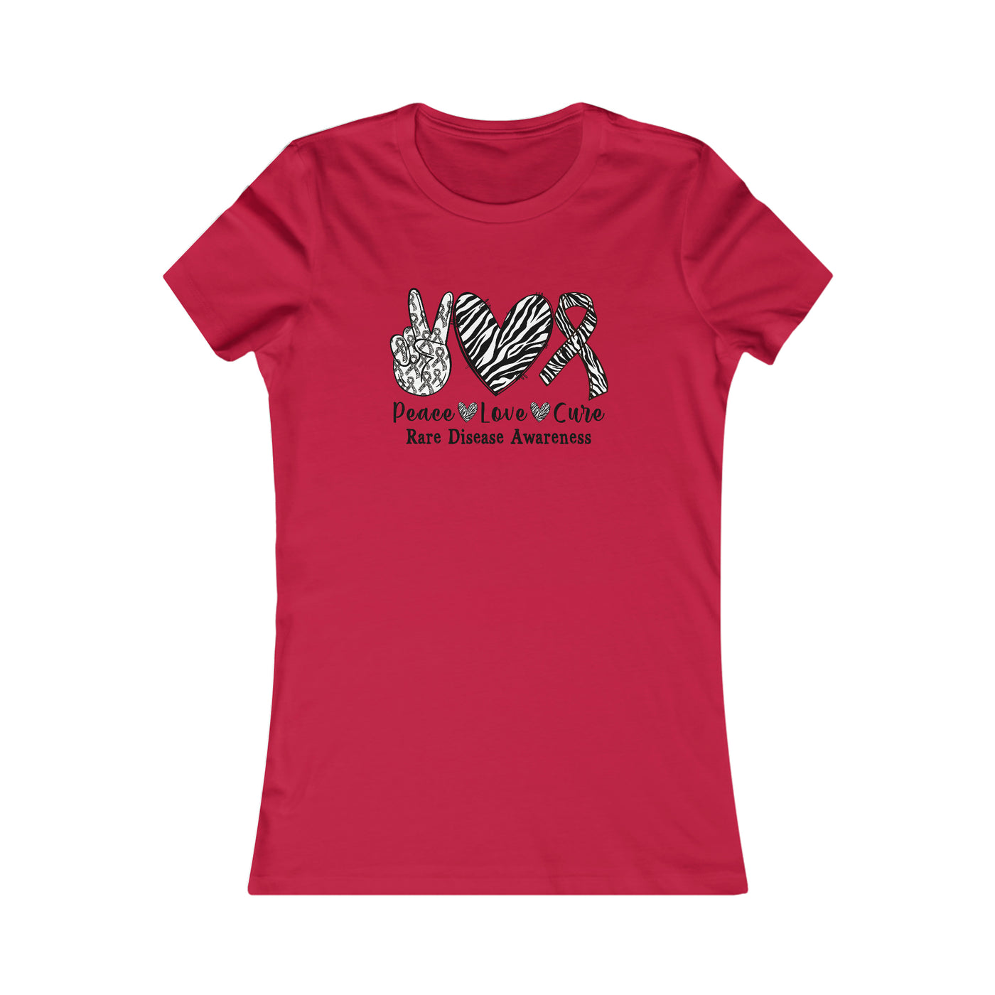 Peace Love Rare Disease Awareness Women's Favorite Tee