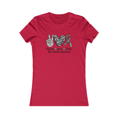 Peace Love Rare Disease Awareness Women's Favorite Tee