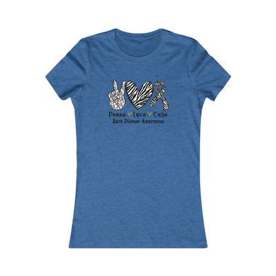 Peace Love Rare Disease Awareness Women's Favorite Tee