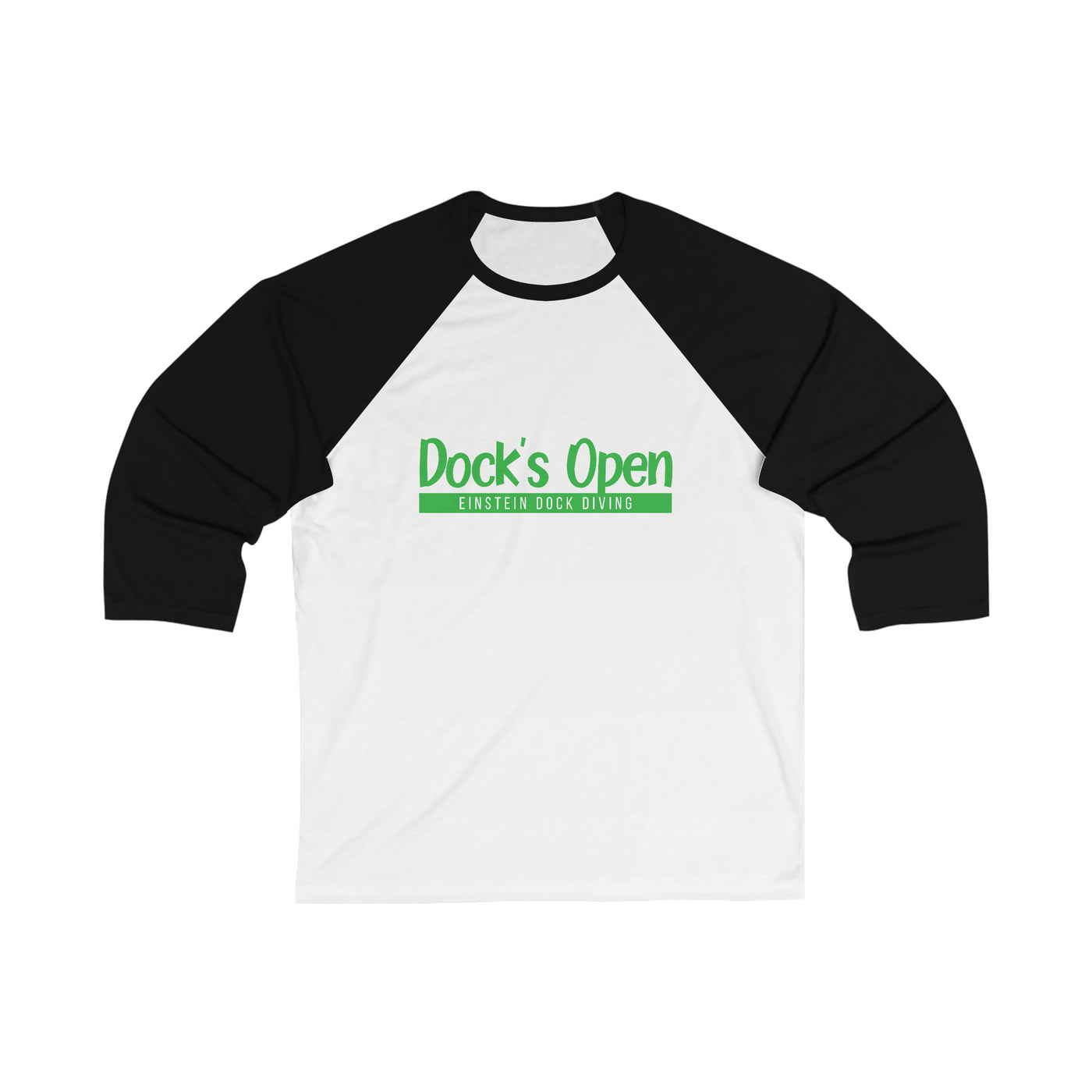 Docks Open 3\4 Sleeve Baseball Tee