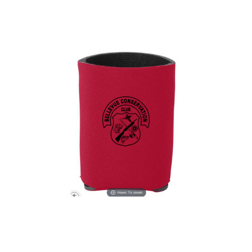 Neoprene Can Holder with Logo White and Black