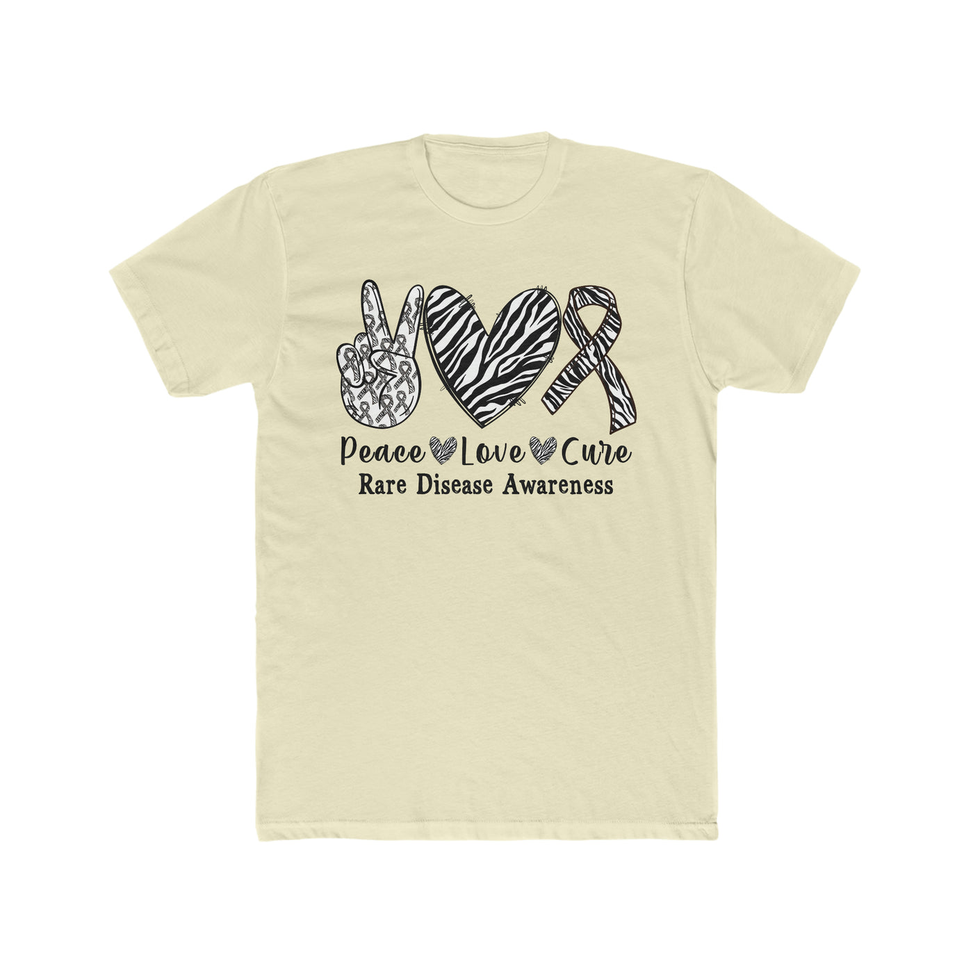 Peace, Love,  Rare Disease Cotton Crew Tee - Next Level