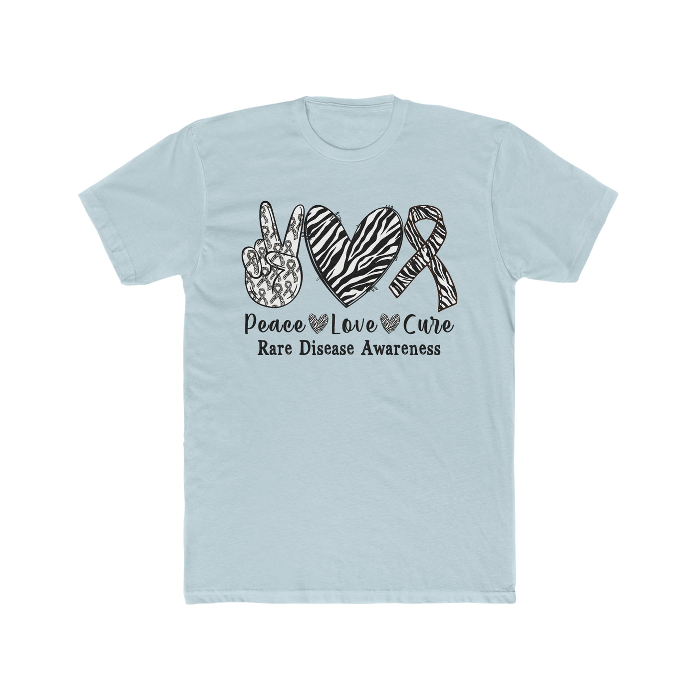 Peace, Love,  Rare Disease Cotton Crew Tee - Next Level